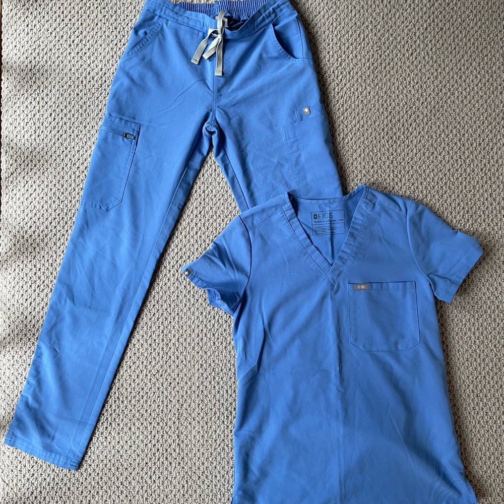 Blue Scrub Set - Picture 2 of 2